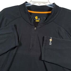 Carhartt Force Quarter Zip Pullover Men 3XL Black Relaxed Fit 101452 001